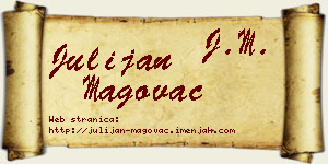 Julijan Magovac vizit kartica
